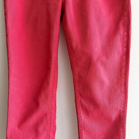 Sandro Paris Cropped Red Denim Jeans, Size 38 (EU) / Size 8 (US) - Picture 4 of 16